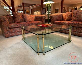 Hollywood Regency Two-Tiered Coffee Table