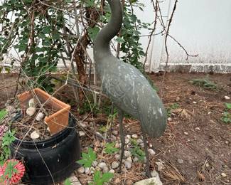 Metal Cranes Yard Art