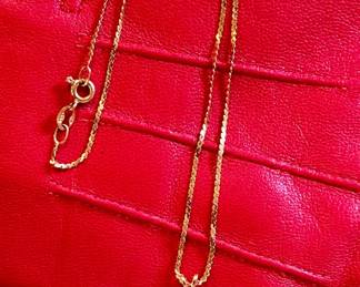 14K GOLD Necklace with Absolute Diamond