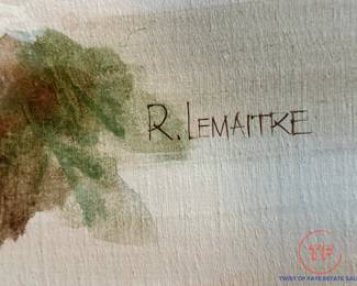 Original Oil on Canvas Signed R. LEMAITRE