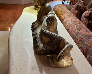 Hand Carved Giltwood Reclining BUDDHA