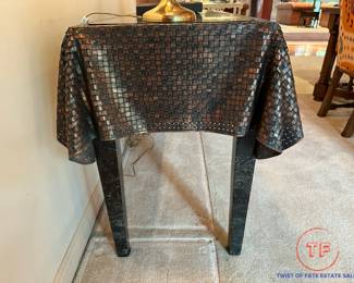 Custom Made Metal Draped Console Table