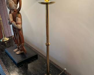 Tall Brass Candlestick Table Lamps