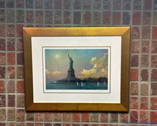 Signed Limited Edition Seriolithograph “Liberty Island” by Alexander Chen