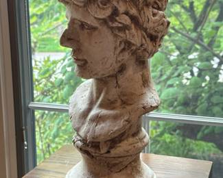 David by Michelangelo Plaster Bust 