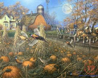 JAMES MEGER "The Pumpkin Patch" Signed Limited Edition Print