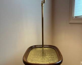 Vintage Brass Side Table Floor Lamp