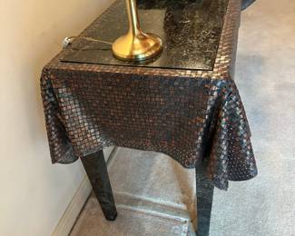 Custom Made Metal Draped Console Table