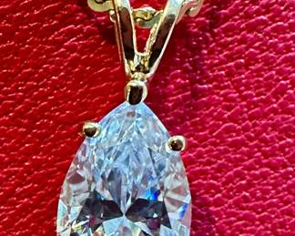 14K GOLD Necklace with Absolute Diamond