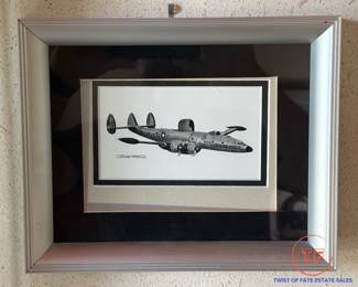 Original Pen Art “Lockheed EC-21 Constellation” by JOE MILICH