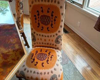 Custom Two Column Dining Room Table with Metal Inlay Top Married with Century Furniture Chairs