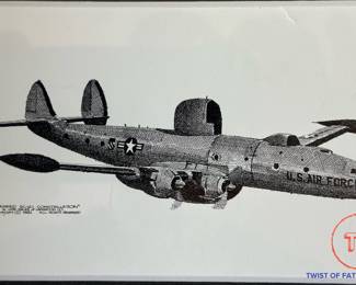 Original Pen Art “Lockheed EC-21 Constellation” by JOE MILICH