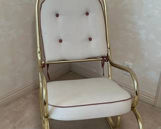 Vintage Brass Rocking Chair