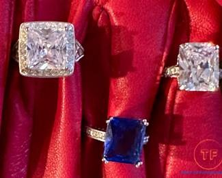 Sterling SILVER Rings with Gemstones