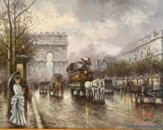 Original Oil on Canvas Signed J GASTON