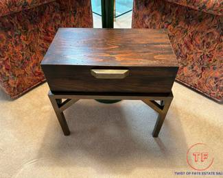 Decorative Wood Chest on Brass Stand
