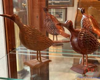 Hand Carved Curlew Sculptures