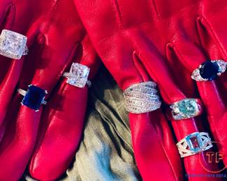 Sterling SILVER Rings with Gemstones