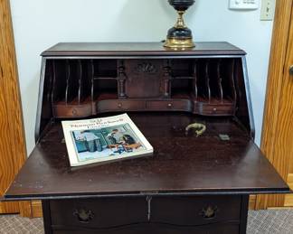 Antique Secretary - $400 - 36" wide, 19" deep, 43.5" tall - has two keys!