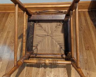 Bottom of Hitchcock Chair.