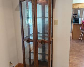 Etergere - $260 - lighted with glass shelves - 23" wide, 12.5" deep, 72.5" tall