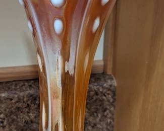 Vintage Depression Glass Swung Vase -