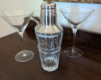 Martini Shaker and glasses - party anyone?