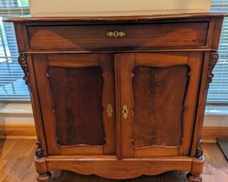 Close-up of Gorgeous Antique Tall Buffet.