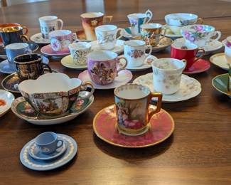 Another view of Demitasse Cups - range in price from $10 to $120.