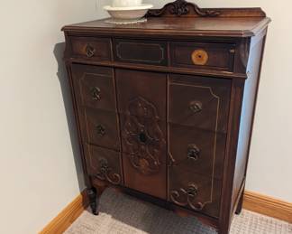 Tall Boy / Dresser - $280 - 34" wide, 18" deep, 45" tall. This piece is on casters for easy moving!