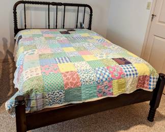 Antique Walnut Jenny Lind Bed - $240 Double Bed (full size - with mattresses). Please note several finials are broken but we have the pieces for repair.