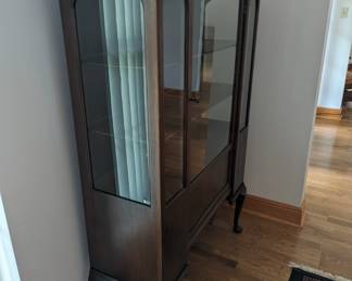 Side view of Antique China Cabinet.