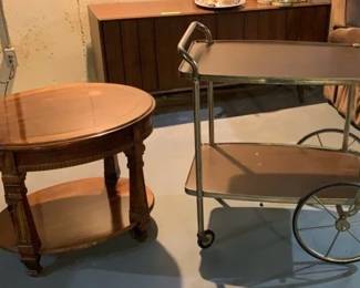  Vintage Bar Cart Side Table