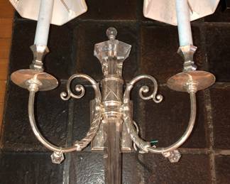 One of a pair of wall sconces