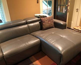 Leather sectional sofa