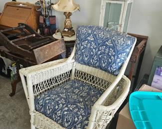 Whimsical wicker rocker, how cute would that be in anursery or sun room