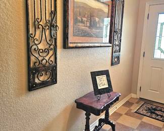 Elegant entryway, all items available, small table needs some glue