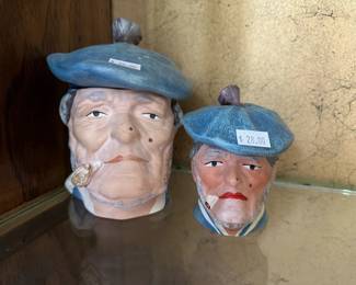 Majolica Face Jugs