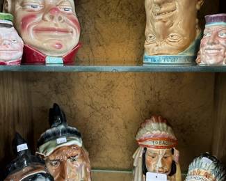 Majolica Face Jugs