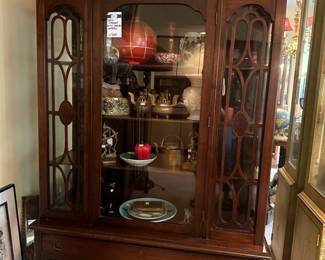 Curio Cabinet with Castor Wheels