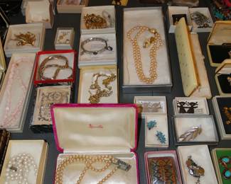A great selection of costume jewelry, fun and vintage pieces