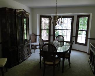 We have a great dining room grouping as well. All the pieces you need for your vintage room