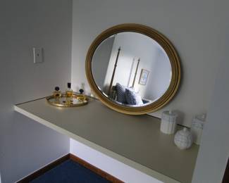 Large round oval mirror