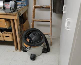 Shop vac and small ladder