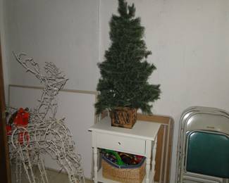 Holiday items and a few folding chairs too