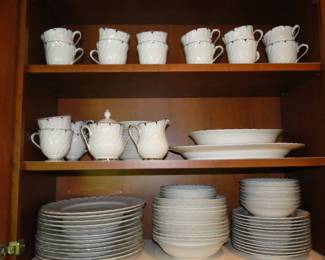 Harmony House, fine china. Use for everyday, or for special occasions. And we do not recommend that the 14 year old soccer team use this set. High School Football team, maybe