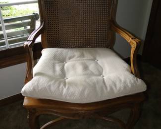 Large oversized, cane back chair