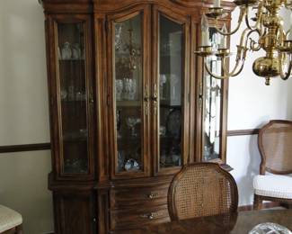 The ever popular, four door hutch that stores everything from small cars, to serving pieces, to napkins, and linens, to cast iron pots and pans