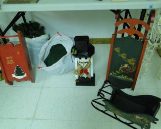 Decorative wooden sleds