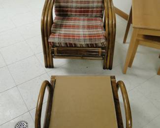 Heywood-Wakefield chair and ottoman